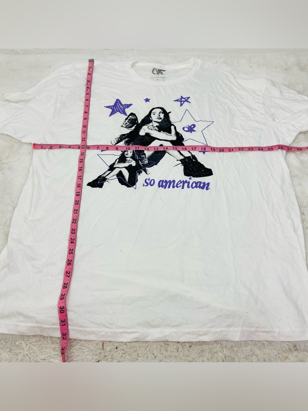 Nwt Olivia Rodrigo So American White Cotton Short Sleeve Tee - 3x — image 8 of 8
